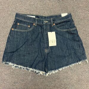 Zara High Rise Jean Shorts Size 12 NWT